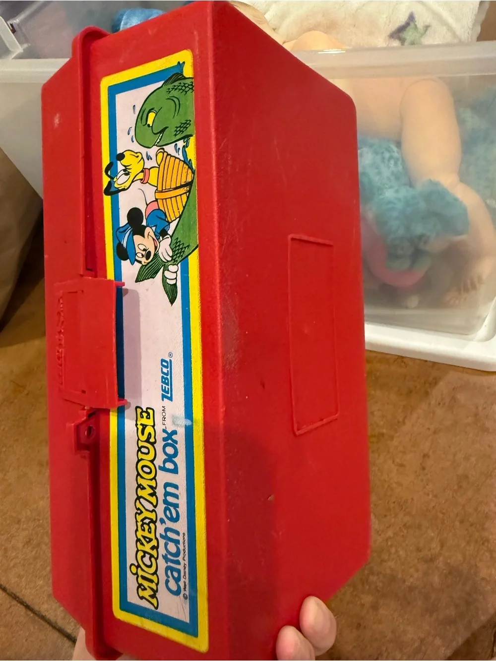 Mickey Mouse Catch'em Box by Zebco Children's Fishing Tackle Box Red